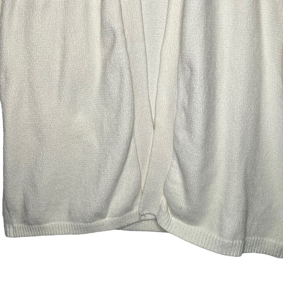 Lands End Ivory Chenille Open Front Cardigan Sweater Size 2X 20 22 Heavy Weight - Picture 6 of 11
